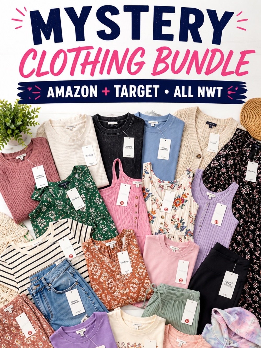$15 Mystery Box Clothing Sizes from XS-Plus Sizes (great for resellers)